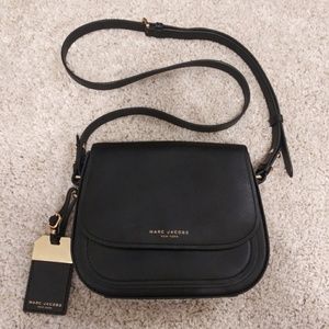 Marc Jacobs Mini Rider Leather Crossbody Bag Black